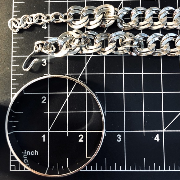 Vintage Signed Monet Silver Necklace & Bangle - Picture 16 of 16